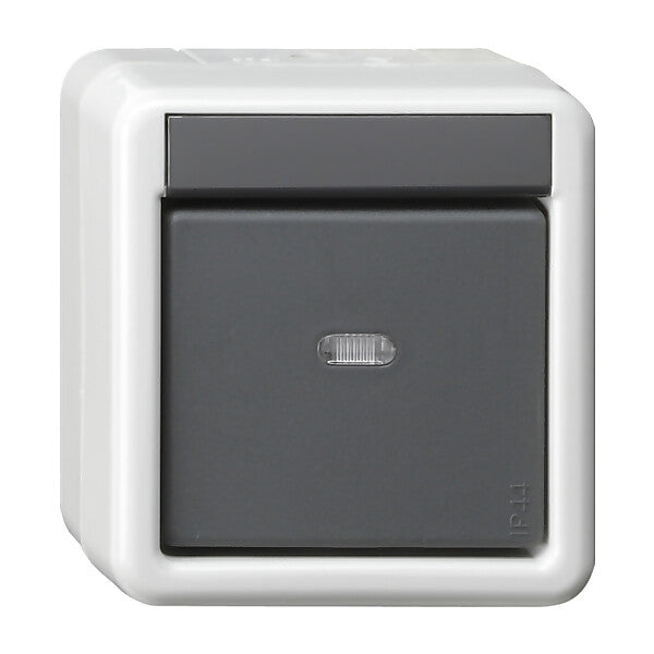 Gira KNX Taster BA 1fach grau AP 2Punkt 515230